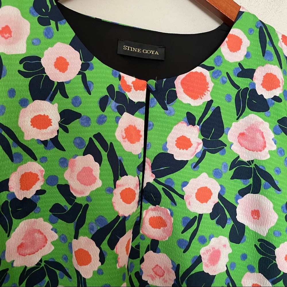 Stine Goya Kori Marketplace Midi Dress Puff Sleeve Size Medium - Picture 10 of 12